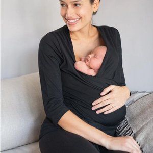 Black Cotton Skin to Skin Top